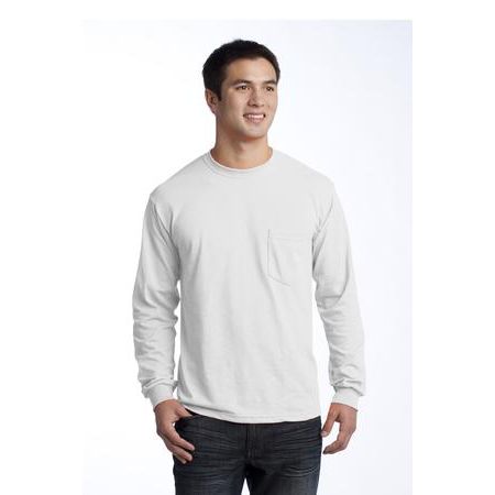Gildan - Ultra Cotton ®  100% Cotton Long Sleeve T-Shirt with Pocket.  2410