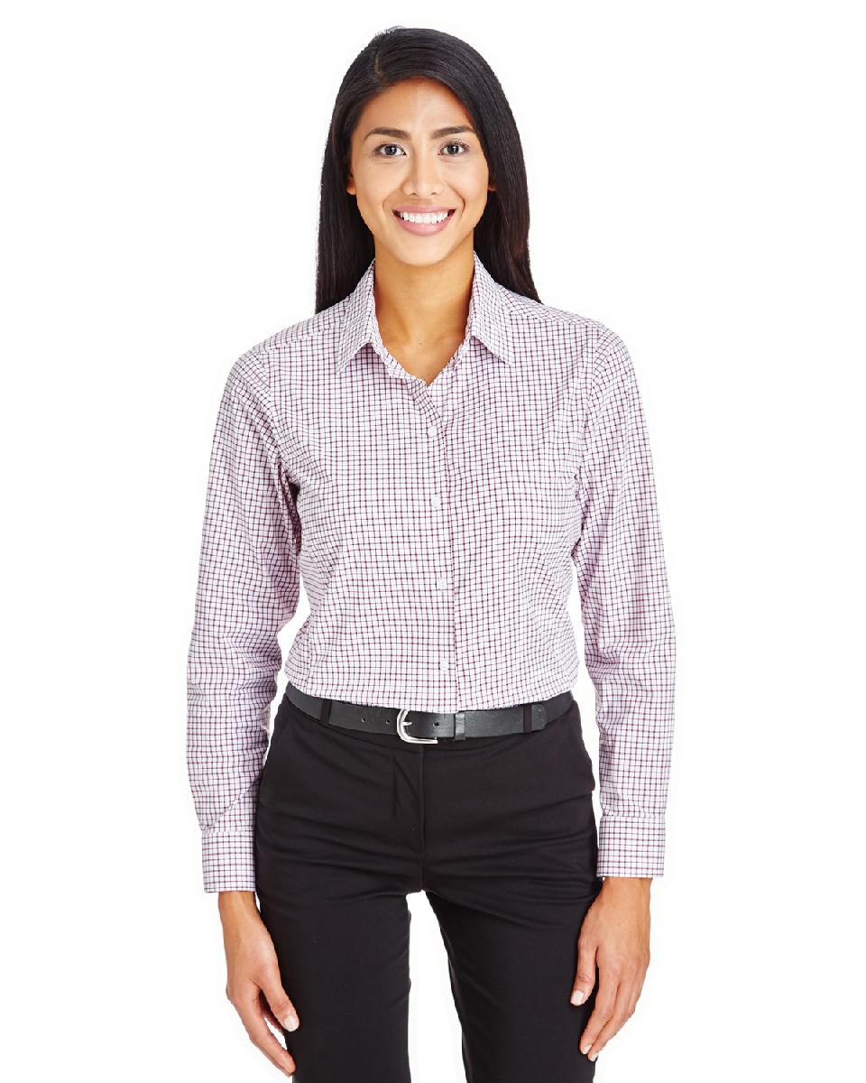 Devon & Jones Ladies' CrownLux Performance Micro Windowpane Shirt