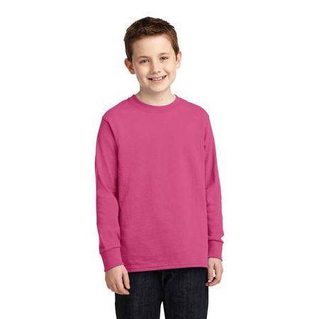 Port & Company ®  Youth Long Sleeve 5.4-oz 100% Cotton T-Shirt. PC54YLS